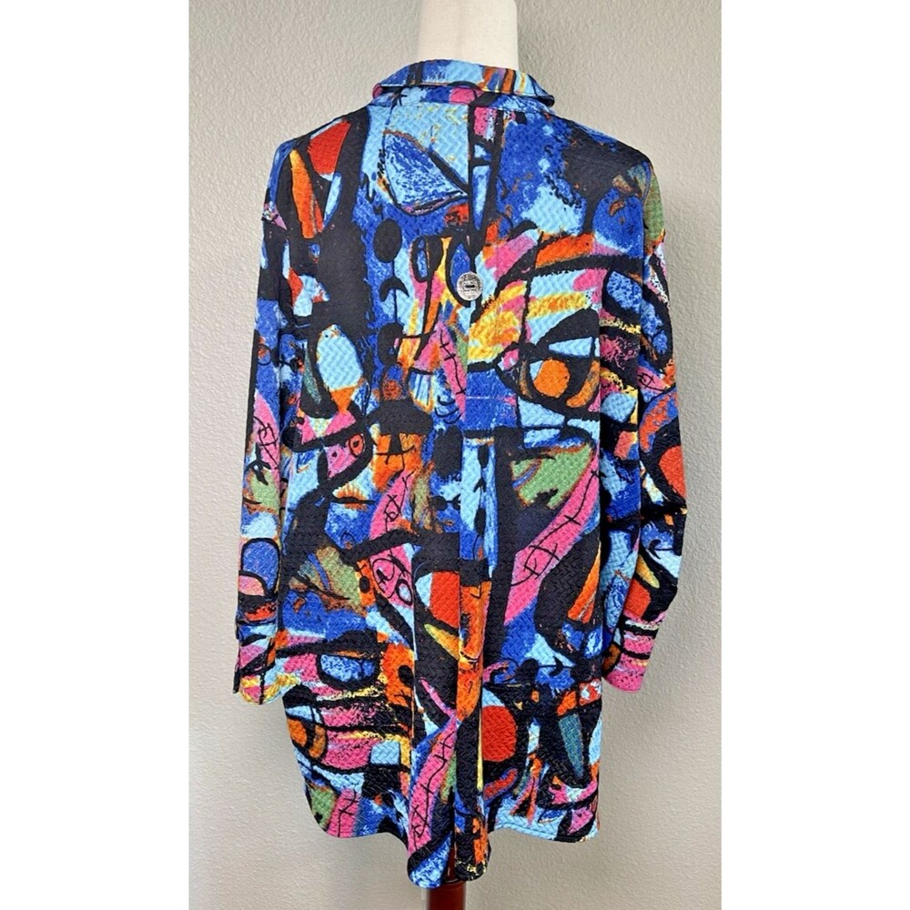 Calessa NEW! stunning flowy long sleeve big button blouse 3X artsy whimsygoth - Picture 3 of 9